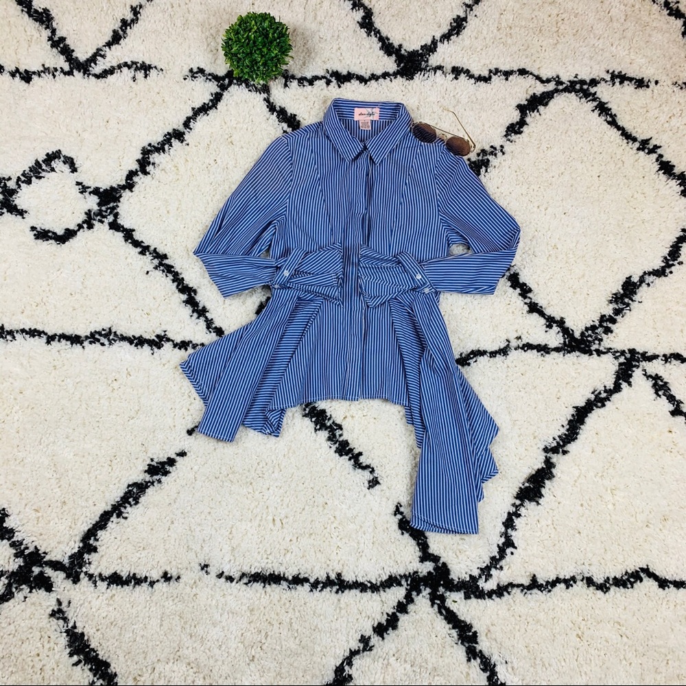 Vertical Stripped Button Down Shirt - image 1